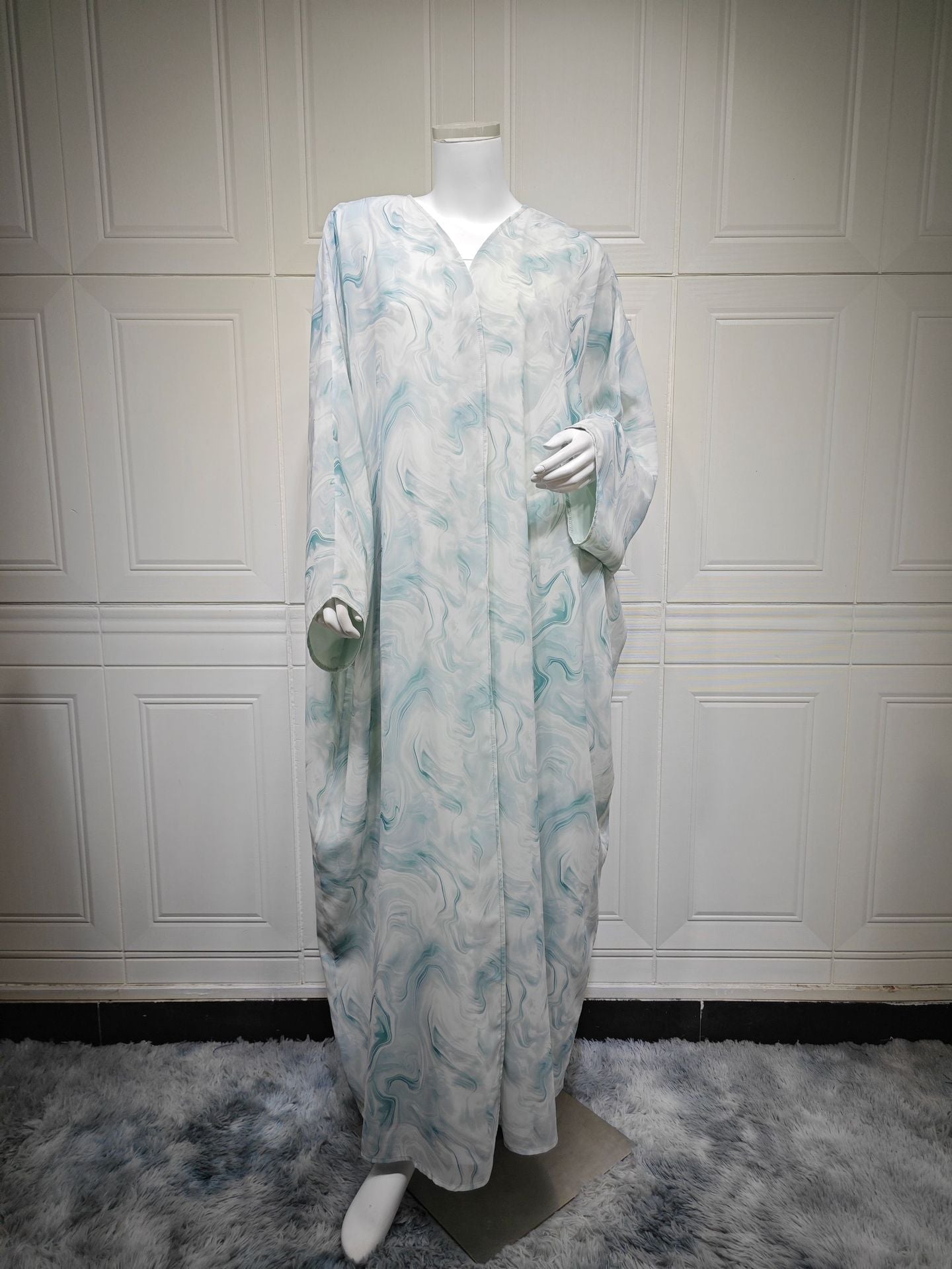HA6635 Abaya chiffon printed two-piece set (including headscarf)