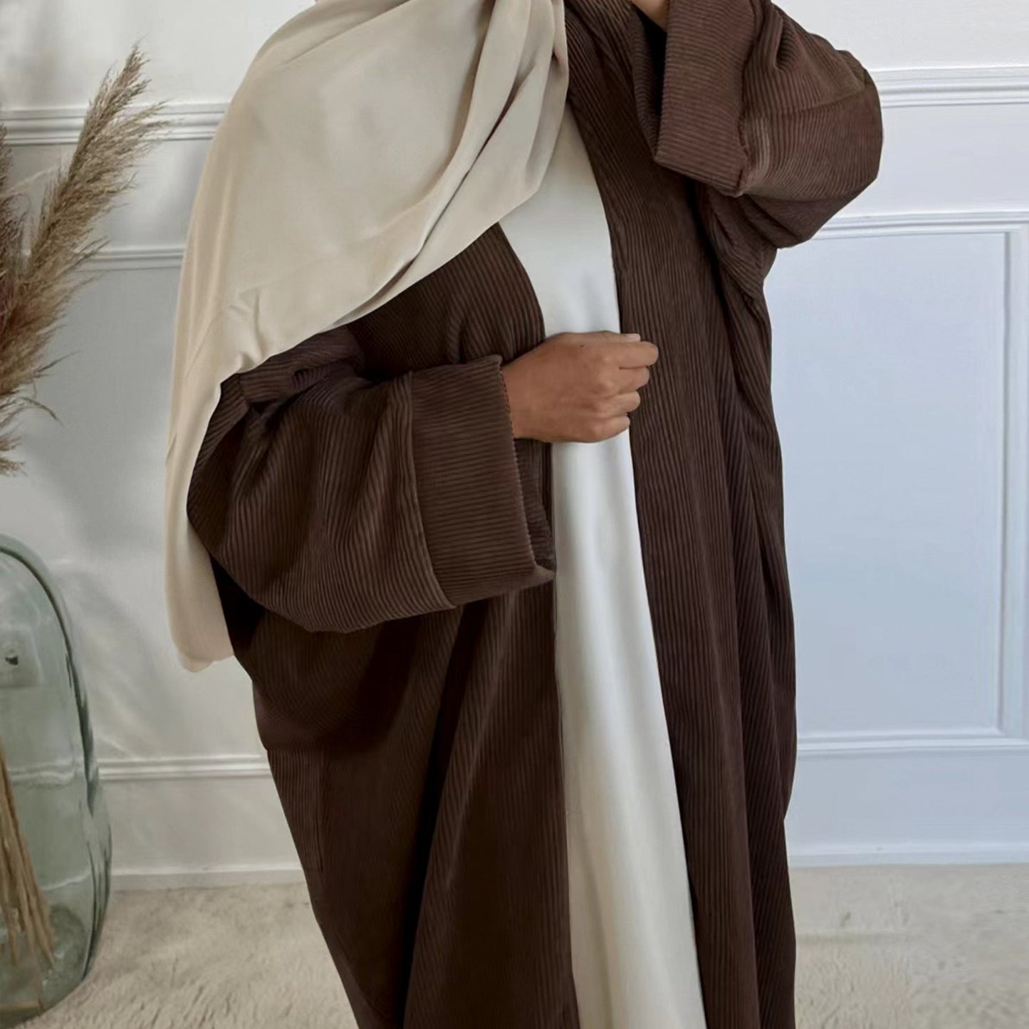 HAYA HAYA0566 Autumn/Winter Corduroy Cardigan Coat