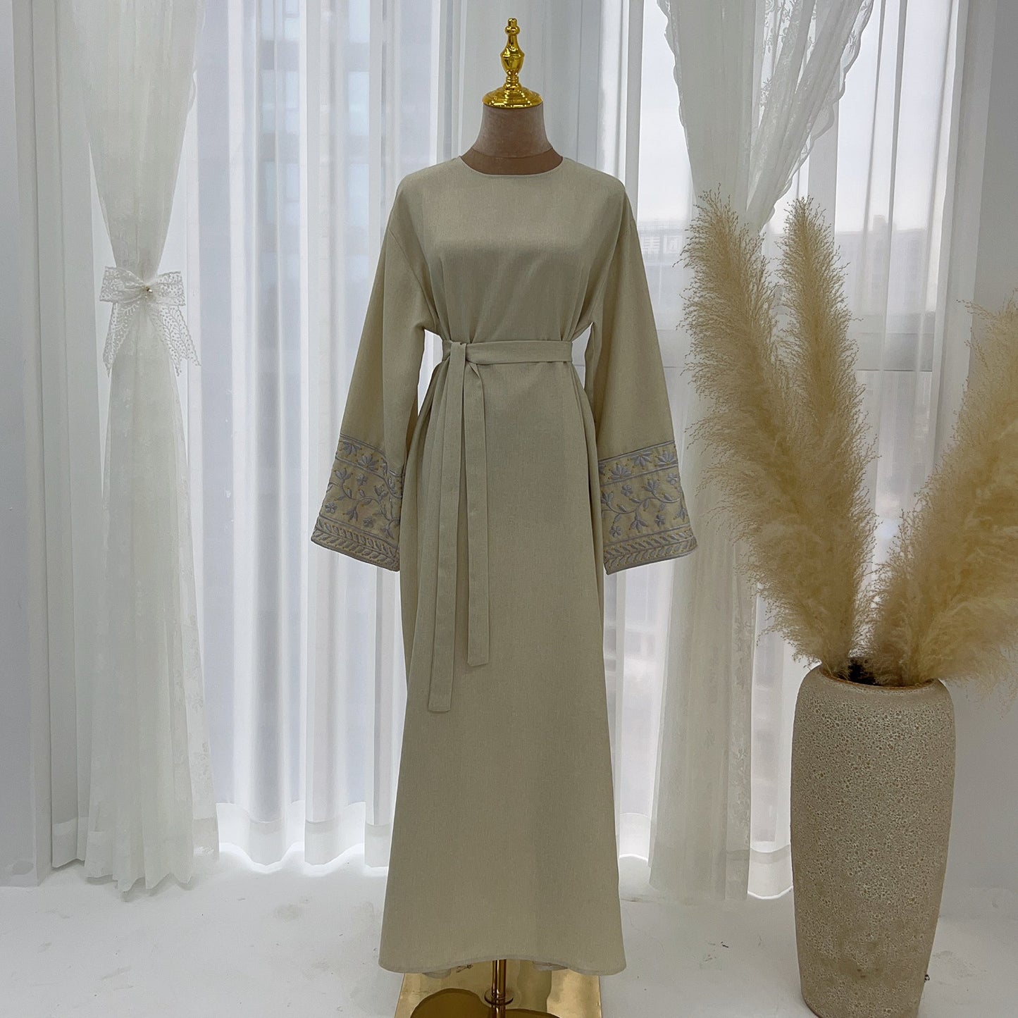 HAYA HA1172 Embroidered Elegant Dress Robe