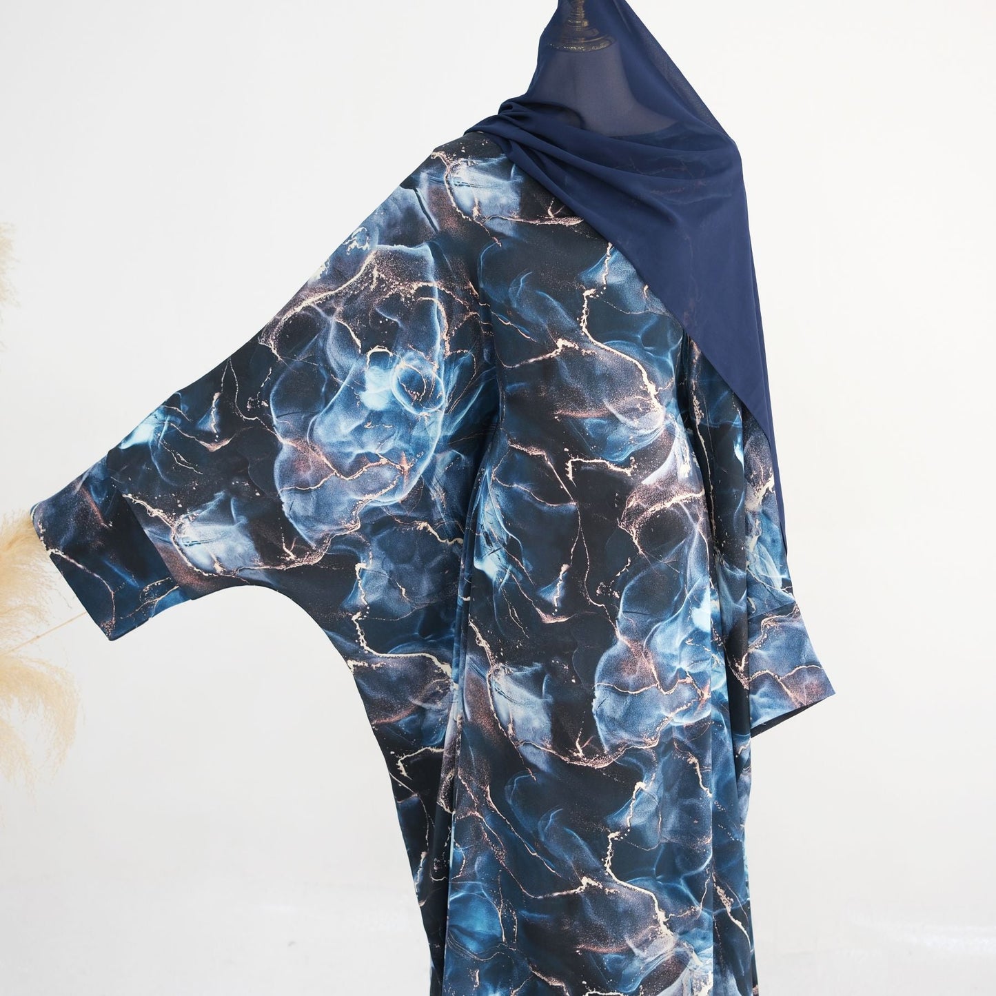 HA6621  Printed Long-sleeved Dress (with Optional Headscarf)