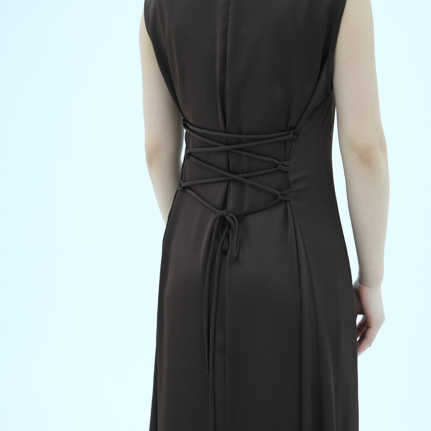 HA6620 Sleeveless Back Tie Dress (One-Piece)