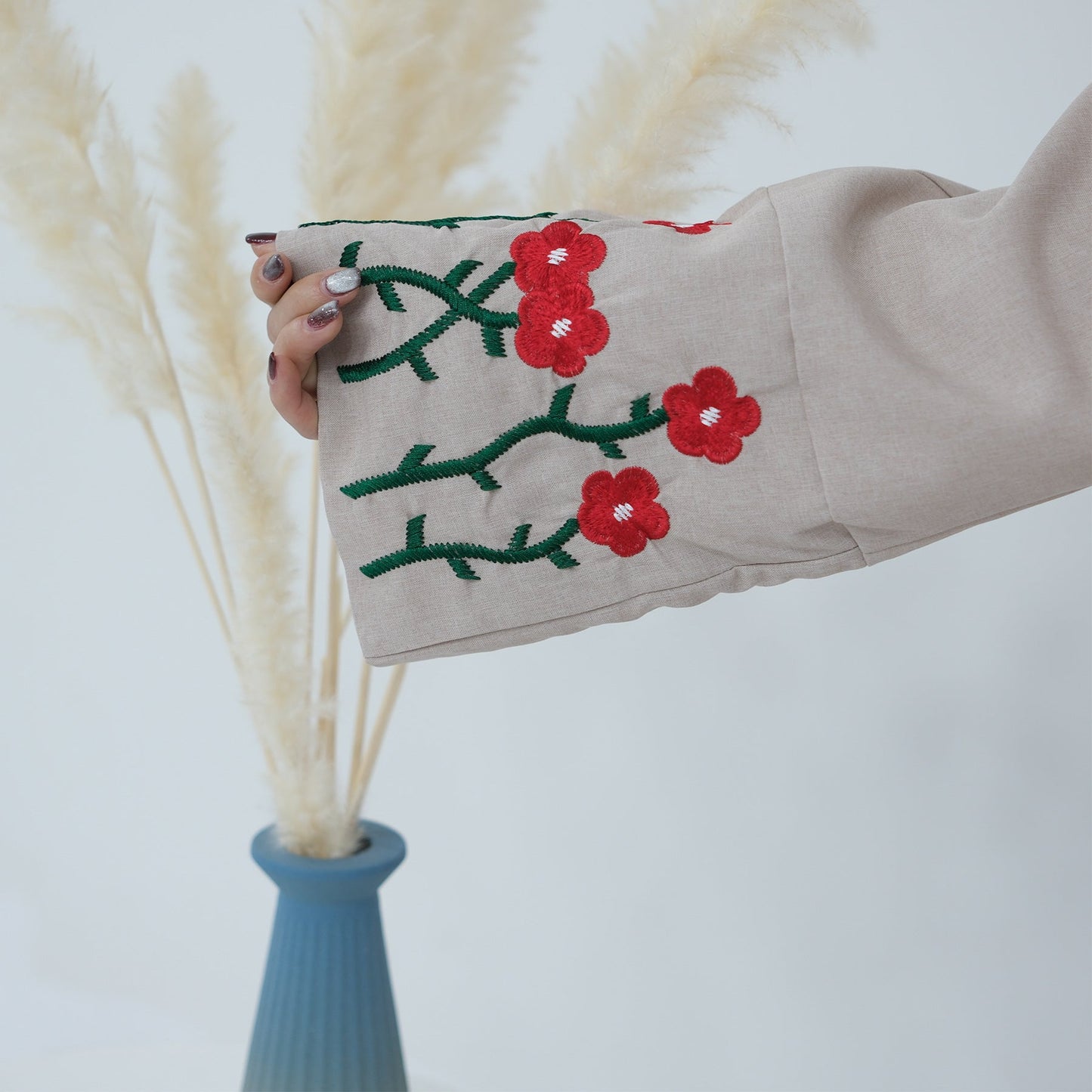 HAYA HAYA1090 Flower Embroidery Elegant Dress