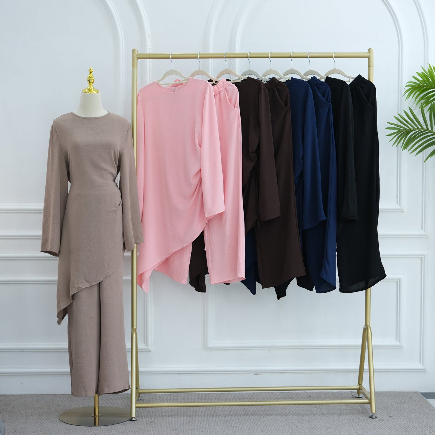 HA6606 Asymmetrical two-piece tunic (with optional headscarf)