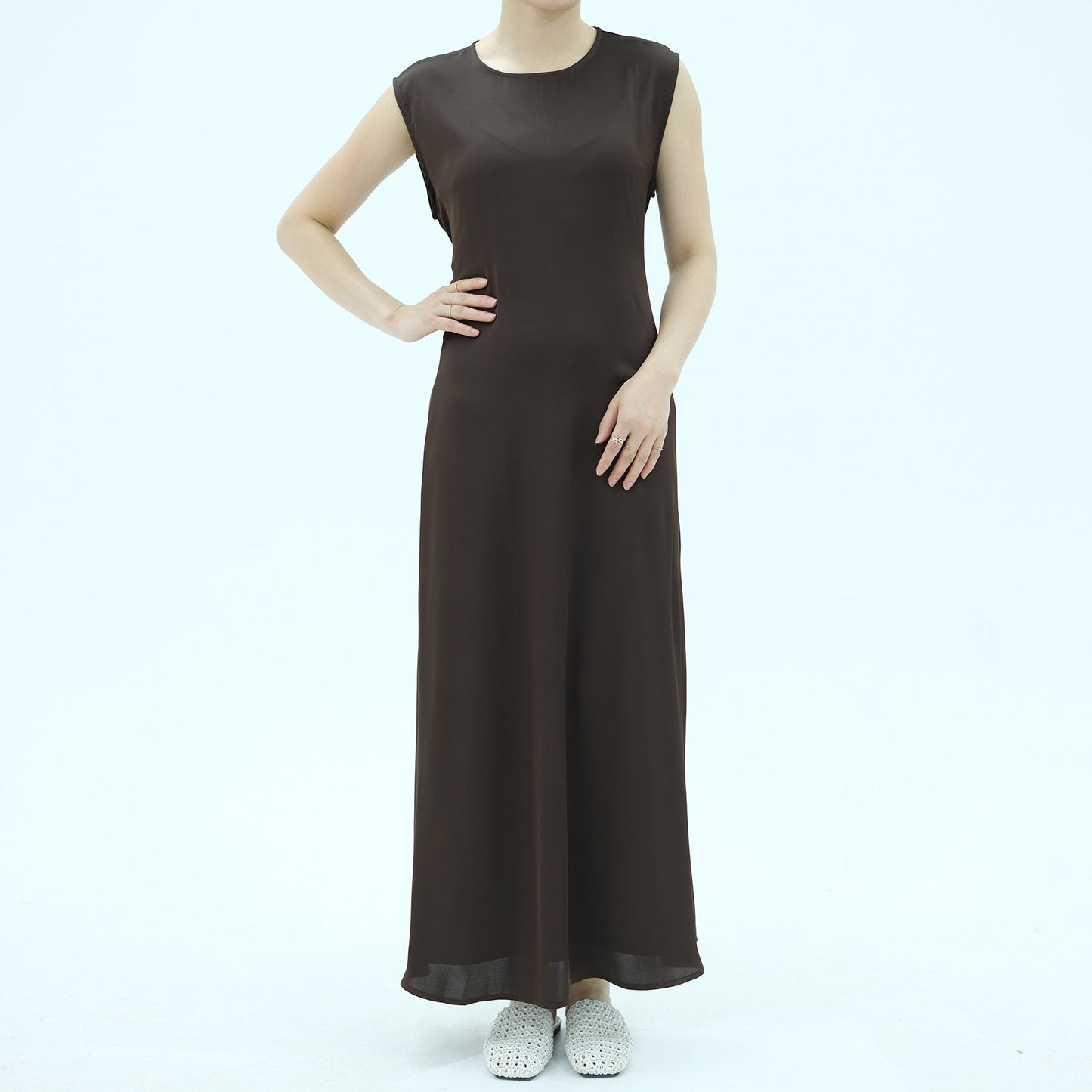 HA6620 Sleeveless Back Tie Dress (One-Piece)