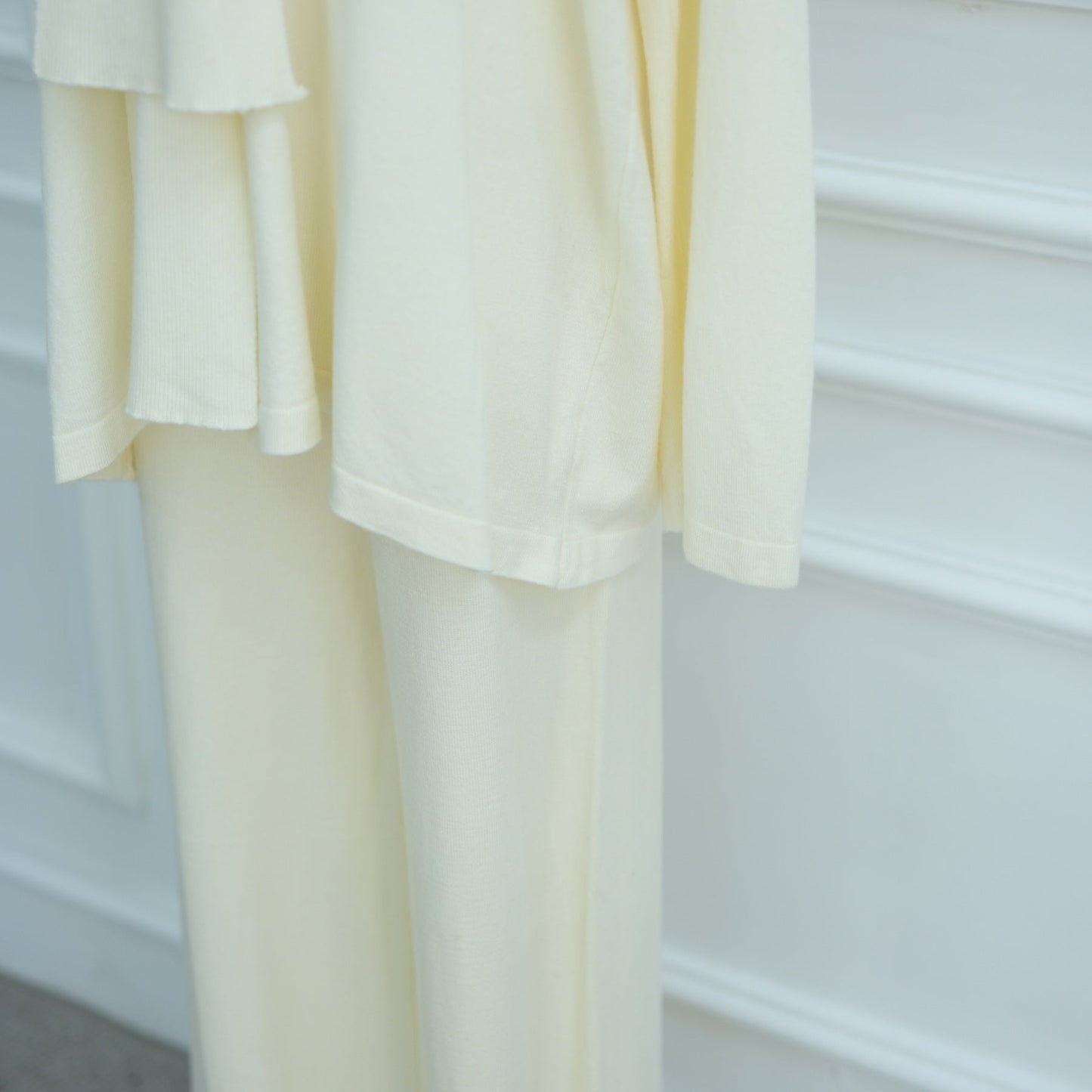 HA6593 Soft knitted home set | Simple solid color two-piece set