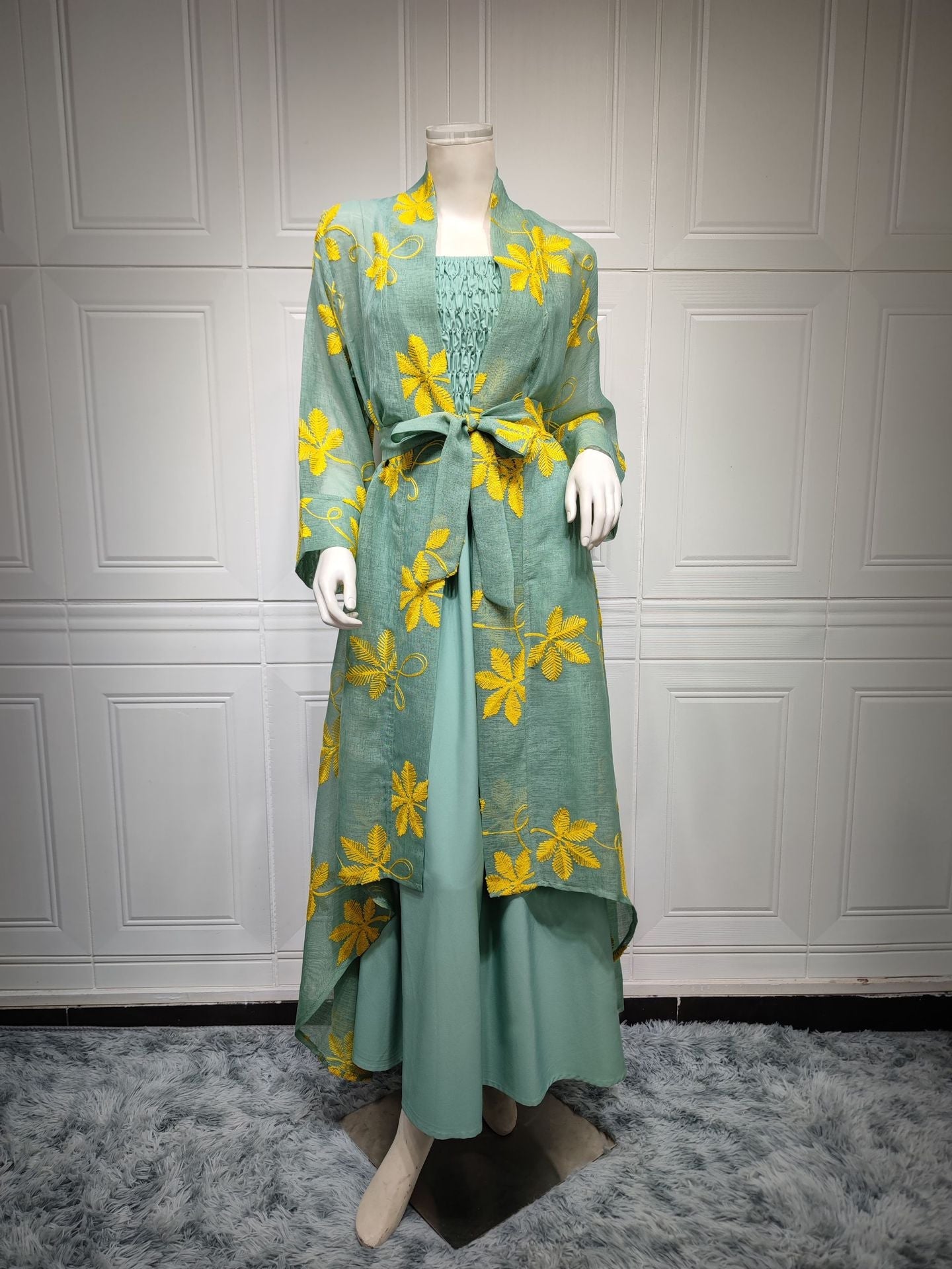HAYA HAYA1076 2pcs Inner Dress  with Cardigan