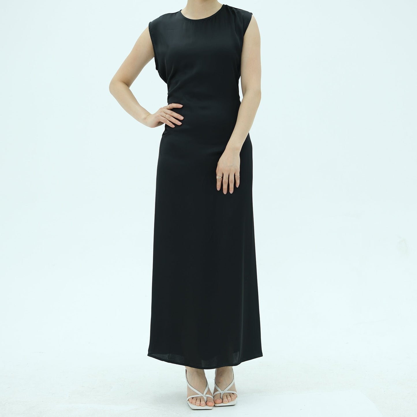 HA6620 Sleeveless Back Tie Dress (One-Piece)