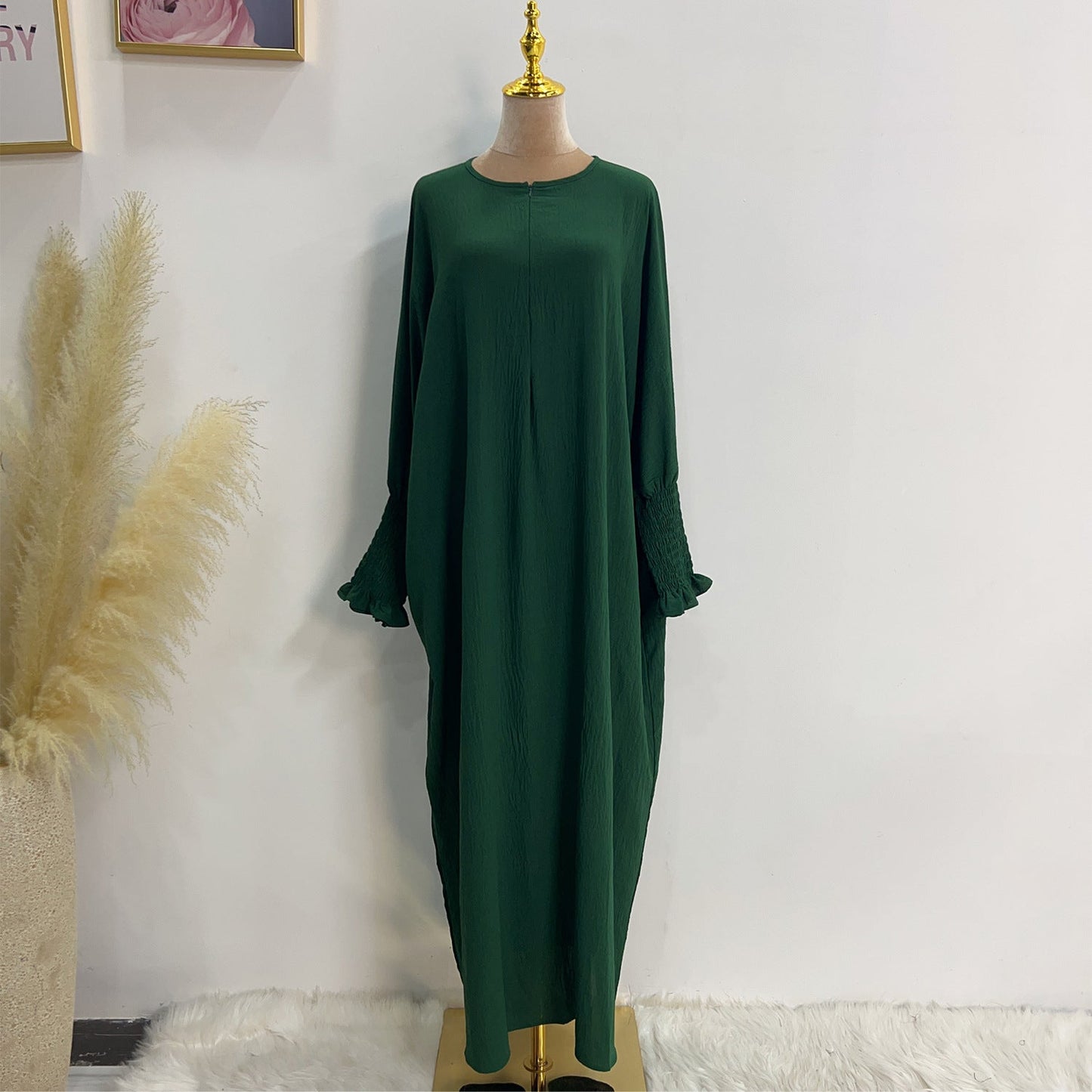 HAYA HAYA1003 Solid Bat Dress