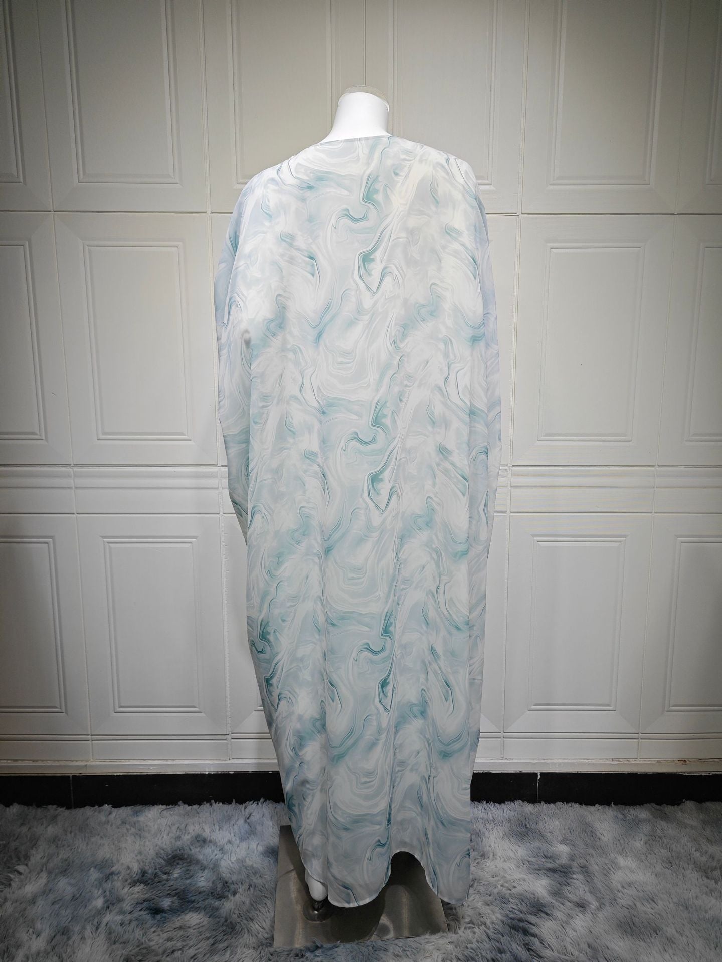 HA6635 Abaya chiffon printed two-piece set (including headscarf)