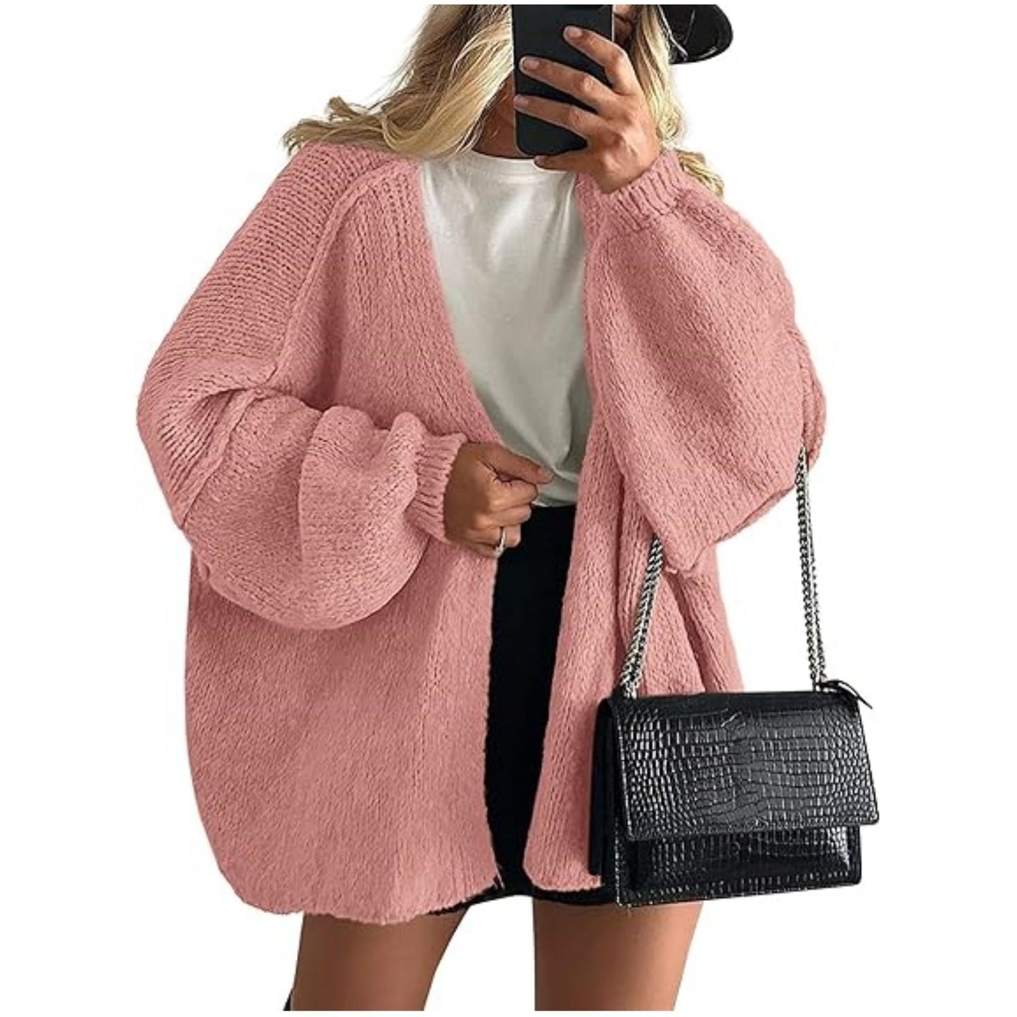 HA6673 Knitted Top Casual Loose-fitting Cardigan