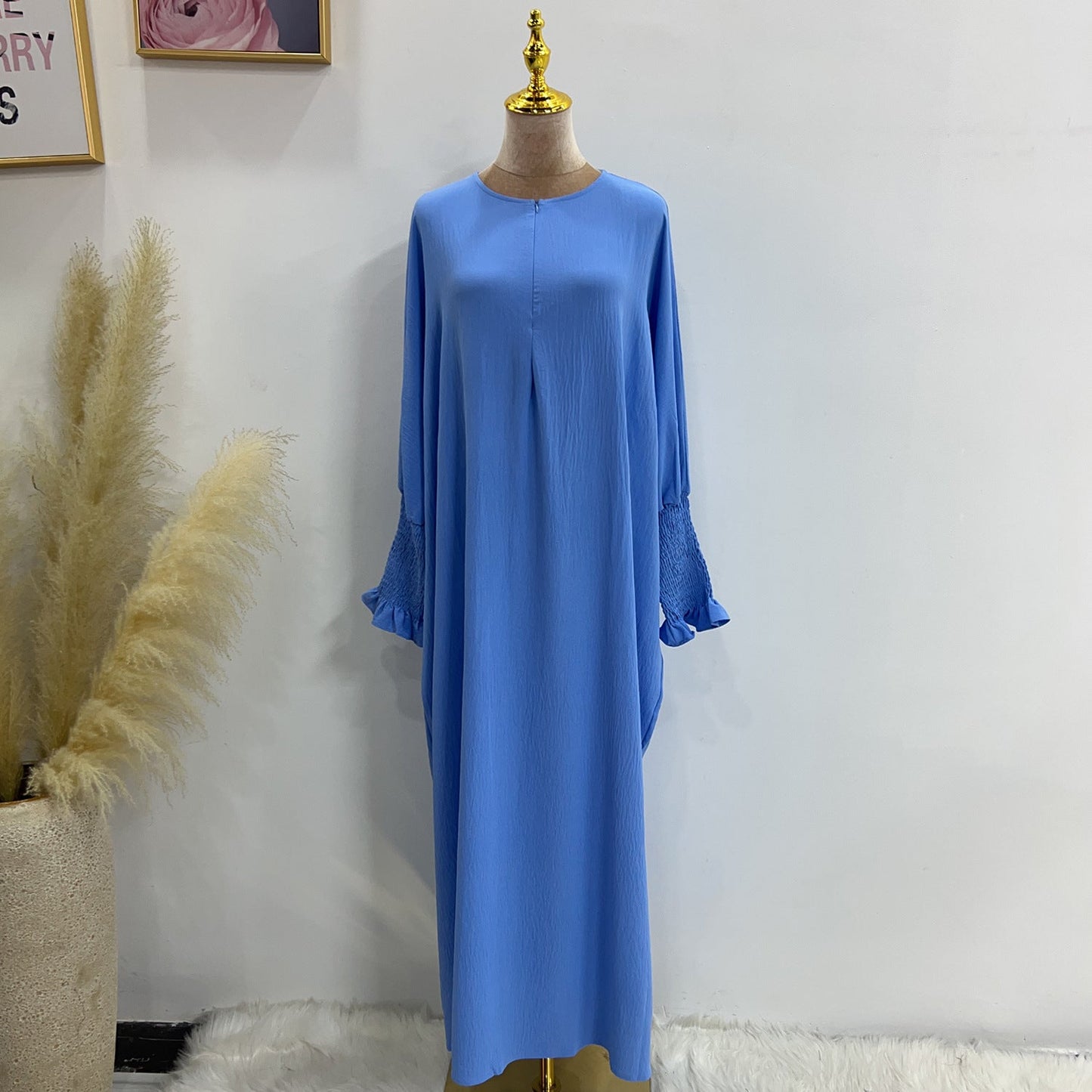 HAYA HAYA1003 Solid Bat Dress