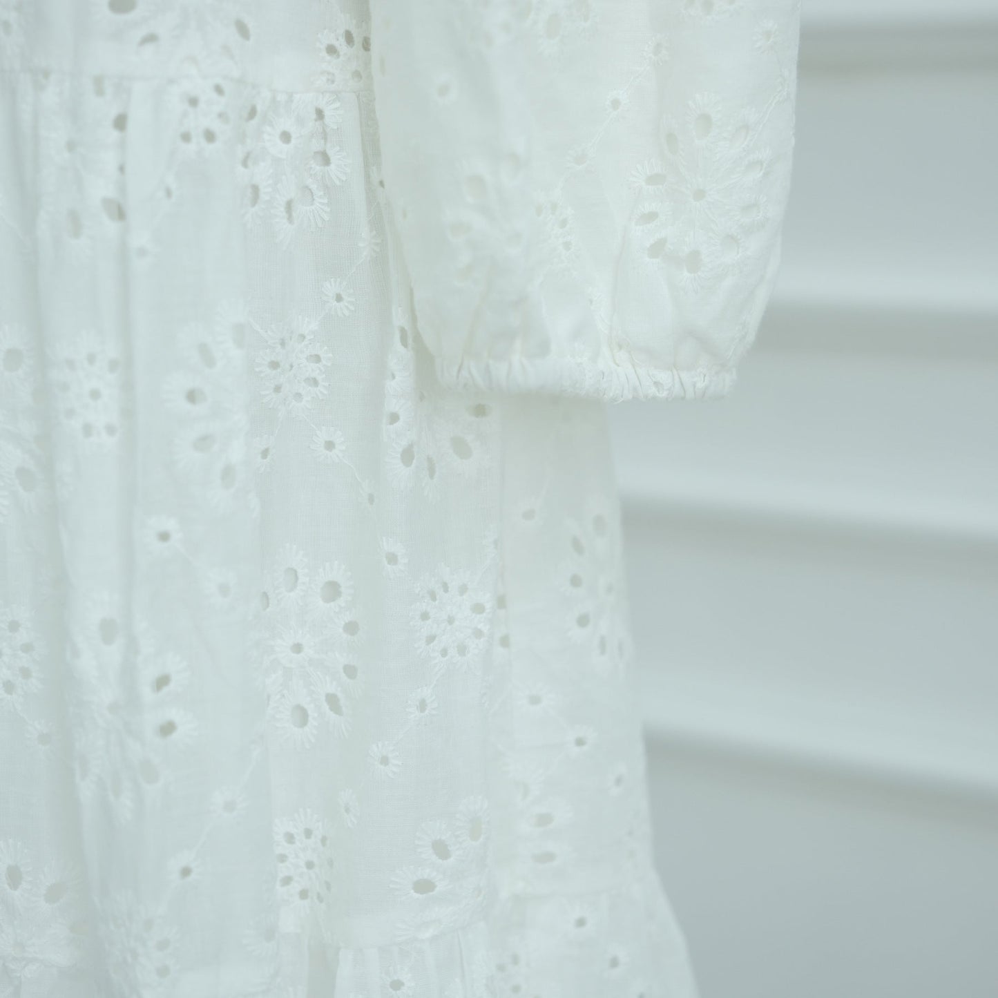 HA6630 Cotton embroidered flower long dress