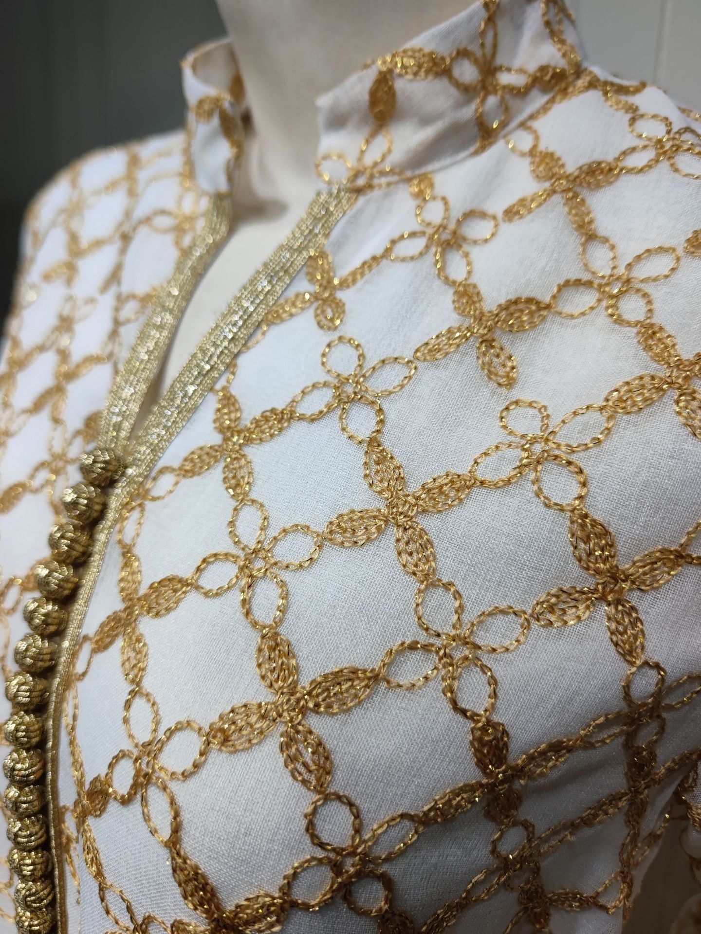 HA6640 Elegant Openwork Embroidered Abaya Long Dress