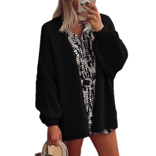 HA6673 Knitted Top Casual Loose-fitting Cardigan