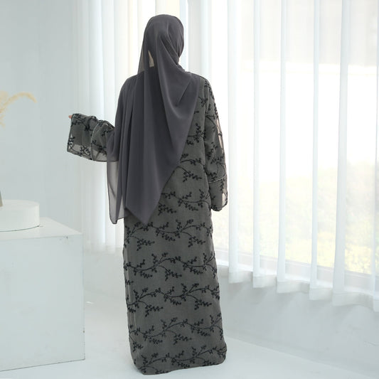 HA6623 Full-body embroidered long cardigan (optional inner layer)
