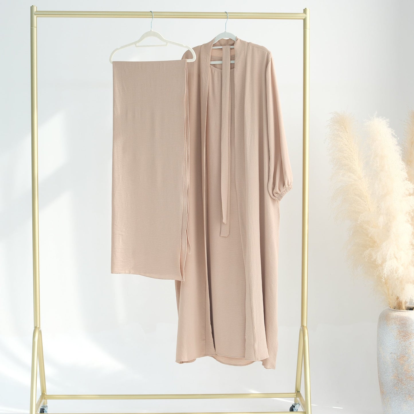 HAYA HAYA0995 3pcs Cardigan+without  Sleeves Inner Dress+Hijab