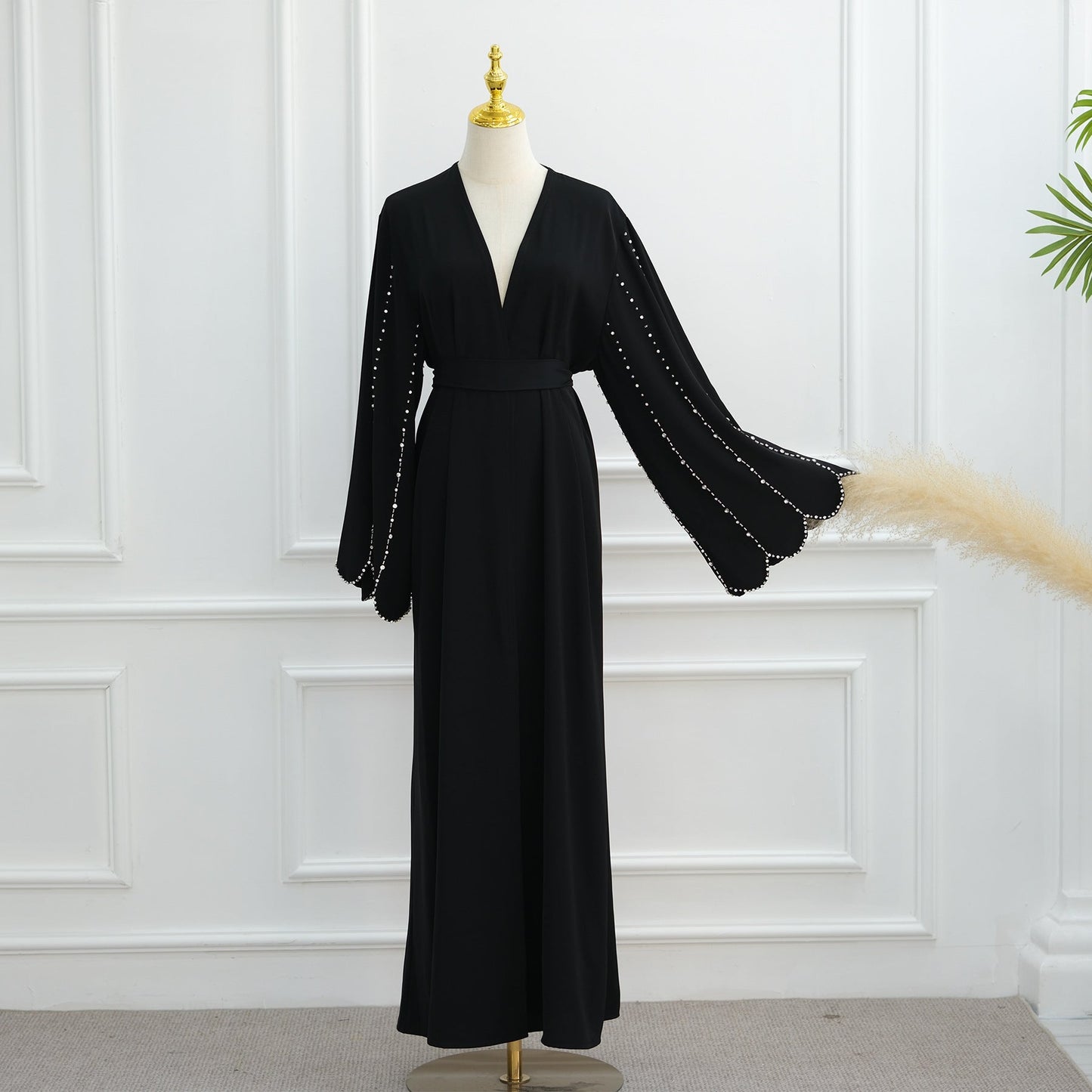 HA6626 Hand-beaded long cardigan