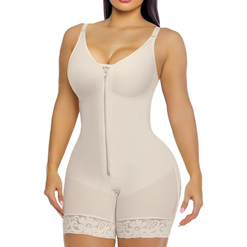 HA6674  One-piece zippered shapewear (with integrated bra)