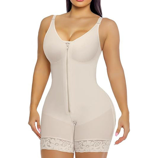 HA6674  One-piece zippered shapewear (with integrated bra)
