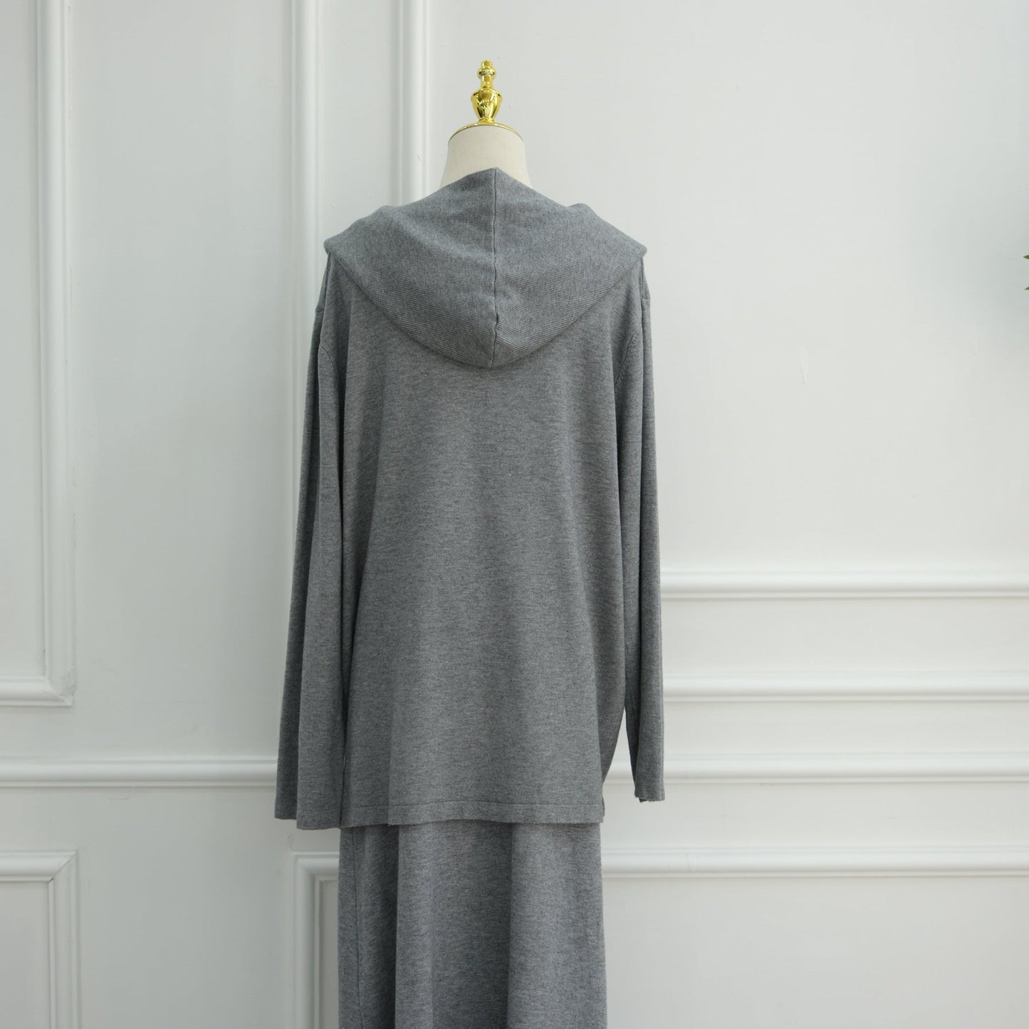 HA6609 Autumn and winter thickened knitted two-piece suit (excluding headscarf)