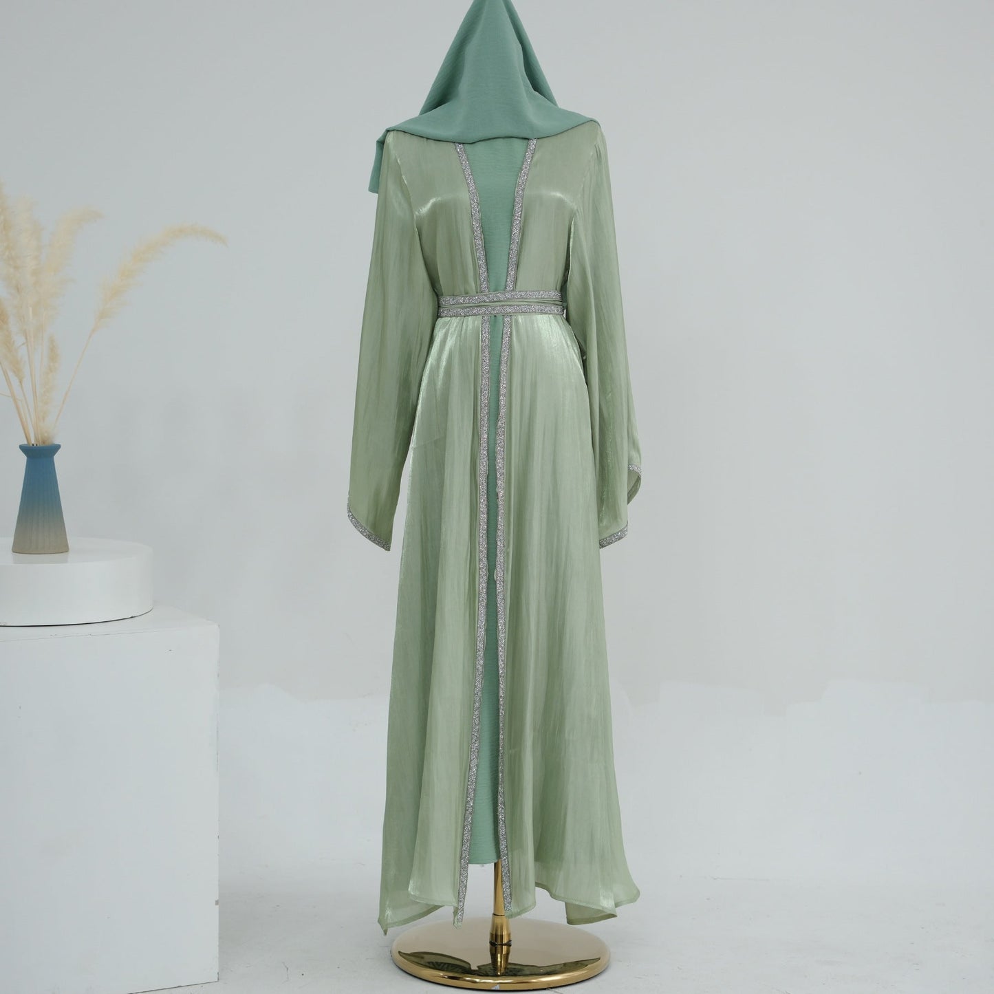 HAYA HA1185 3pcs Set Cardigan+Inner Dress+Hijab