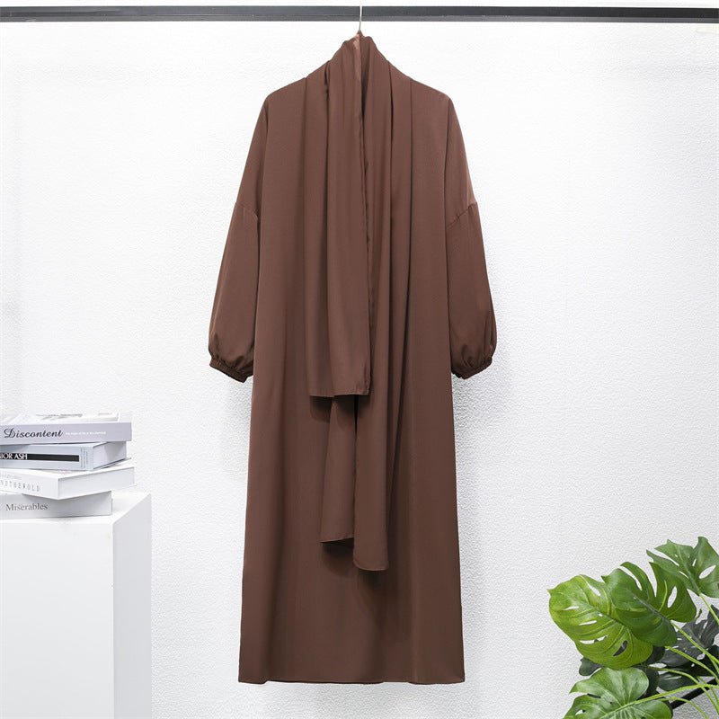 HAYA10049  New Middle East Dubai Turkish Robe Dress with Hijab hoody abaya