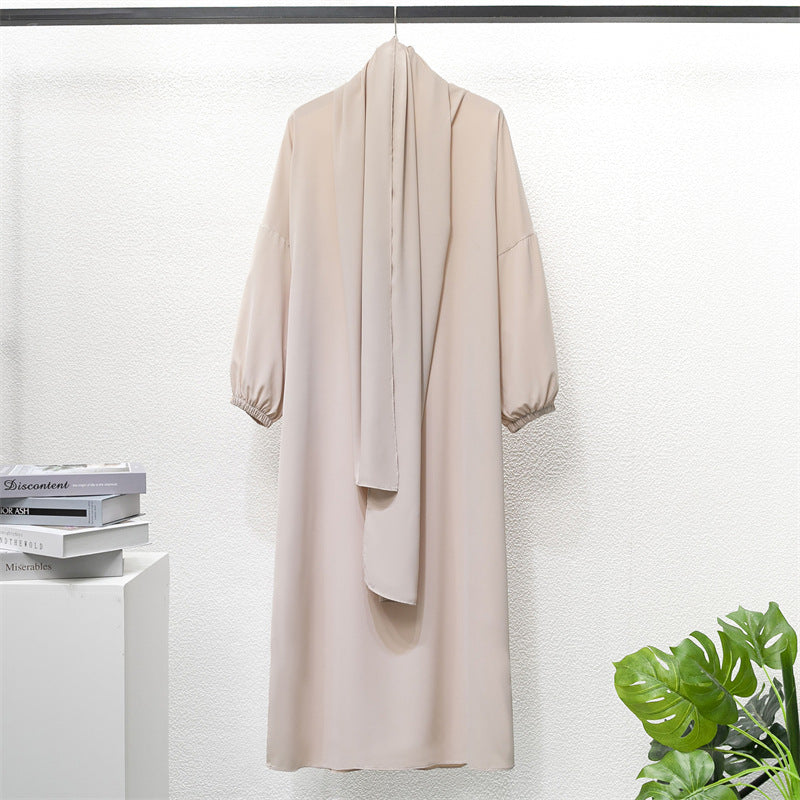 HAYA10049  New Middle East Dubai Turkish Robe Dress with Hijab hoody abaya