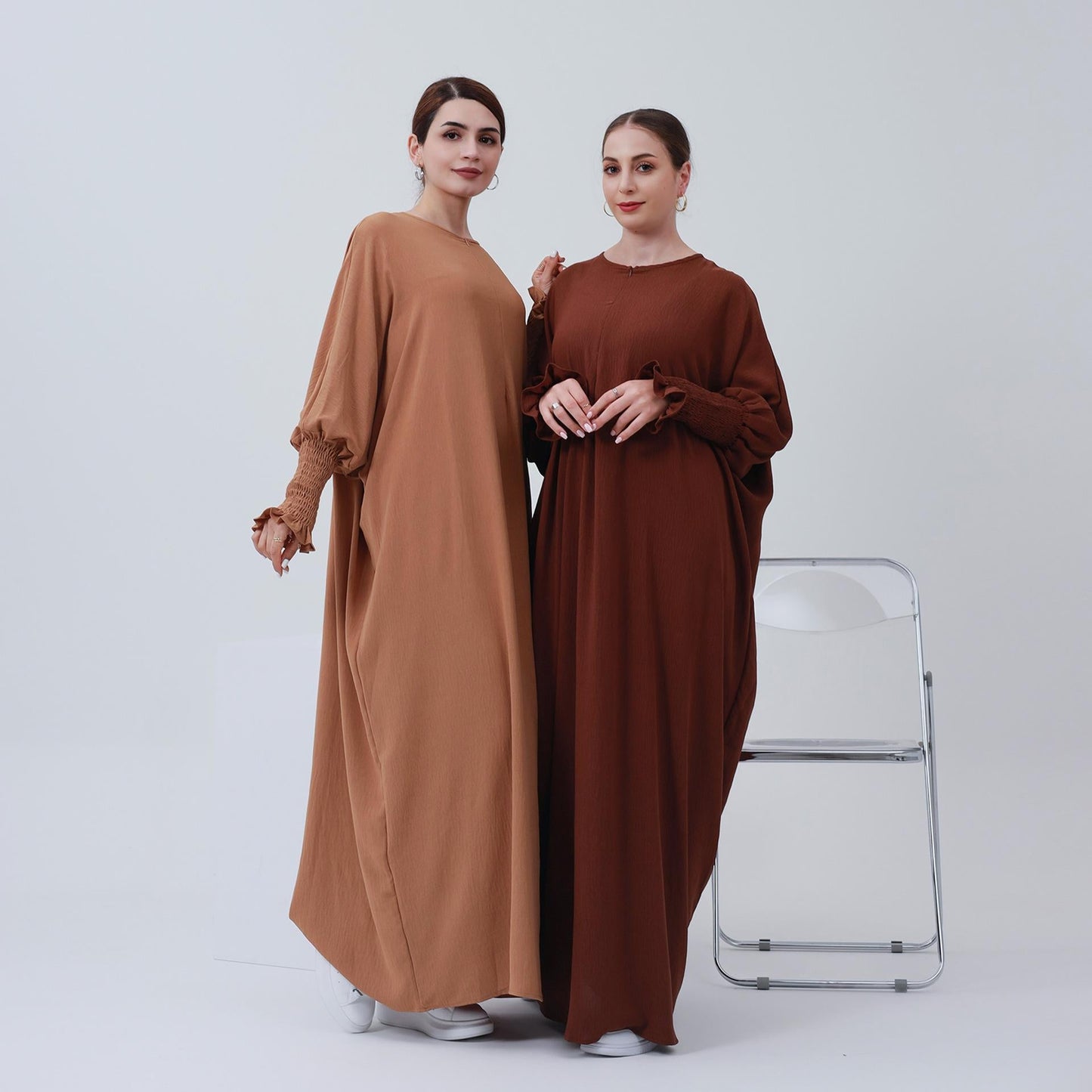HAYA HAYA1003 Solid Bat Dress