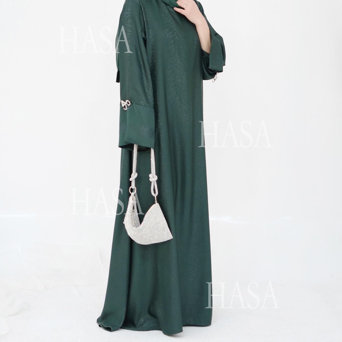 HA5867 Bow-knot Cuff Long Skirt | Elegant and Radiant