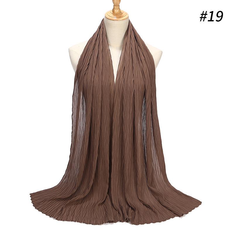 HAYA HA1137 Pearl Chiffon Baotou Scarf