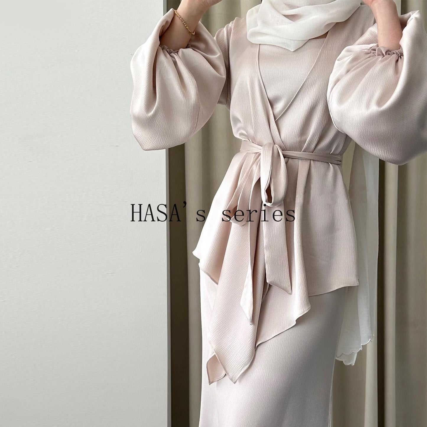 HS4845 Simple, Solid-color, Loose-fitting Two-piece Set, A Comfortable and Coordinated Outfit.