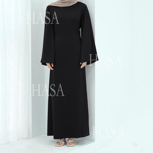 HA6491 Elegant Bell Sleeve Maxi Dress