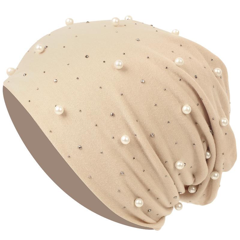 HAYA HA1092 Pearl Hot Diamond Pullover Cap
