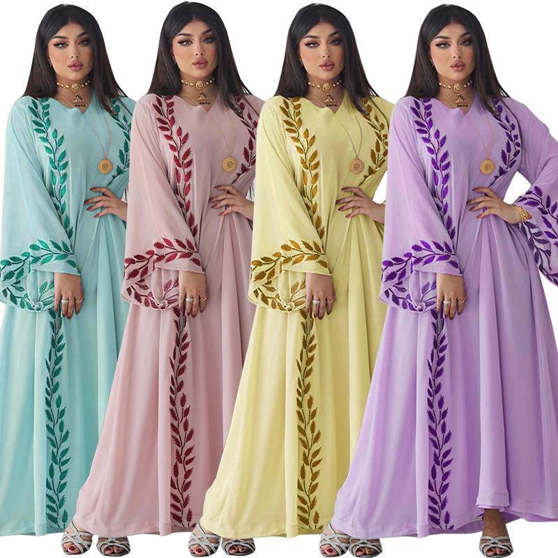 HAYA HAYA1050 2pcs Chiffon Long Muslim Dress with Hijab