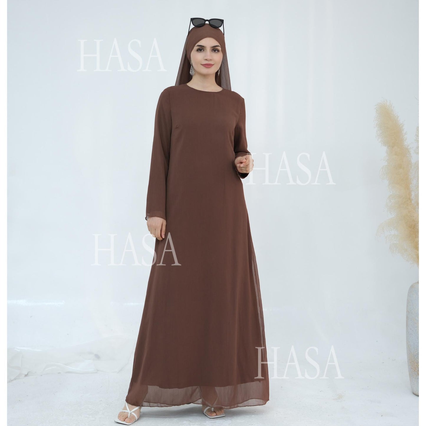 HA5880 Chiffon Texture Layered Design, A Two-way Dress Suitable for Both Daily and Formal Occasions