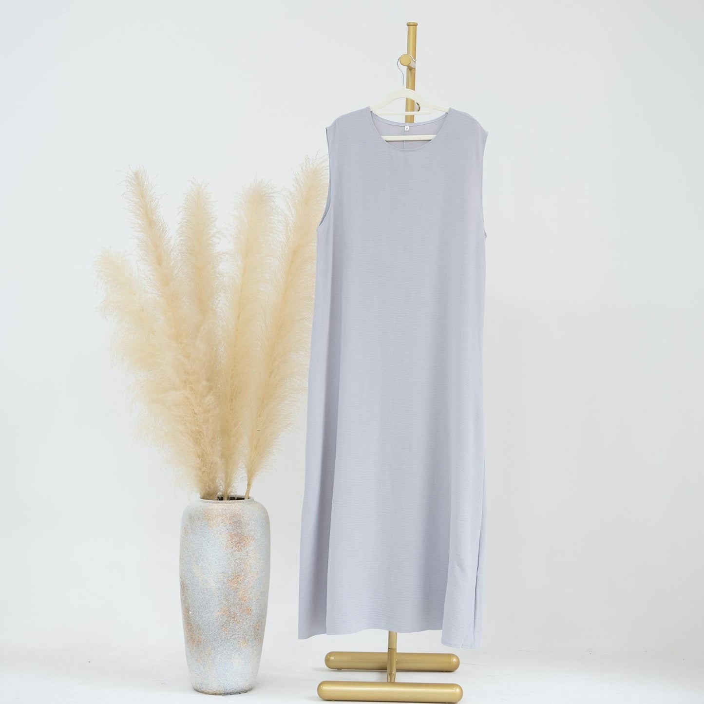 HAYA HAYA1019 Solid Color Bottom Tank Top Dress