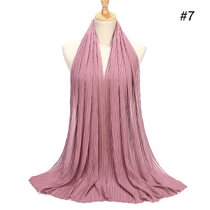 HAYA HA1137 Pearl Chiffon Baotou Scarf