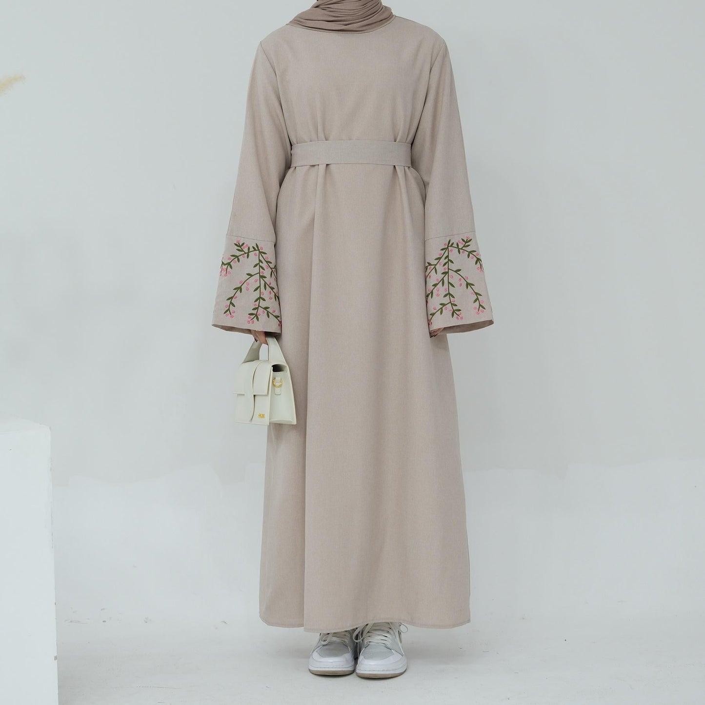 HAYA HAYA1090 Flower Embroidery Elegant Dress