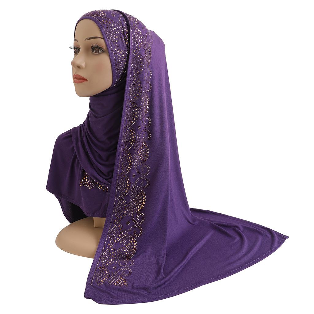 HAYA HA1144 Cotton Hot Gold Glass Diamond Headband