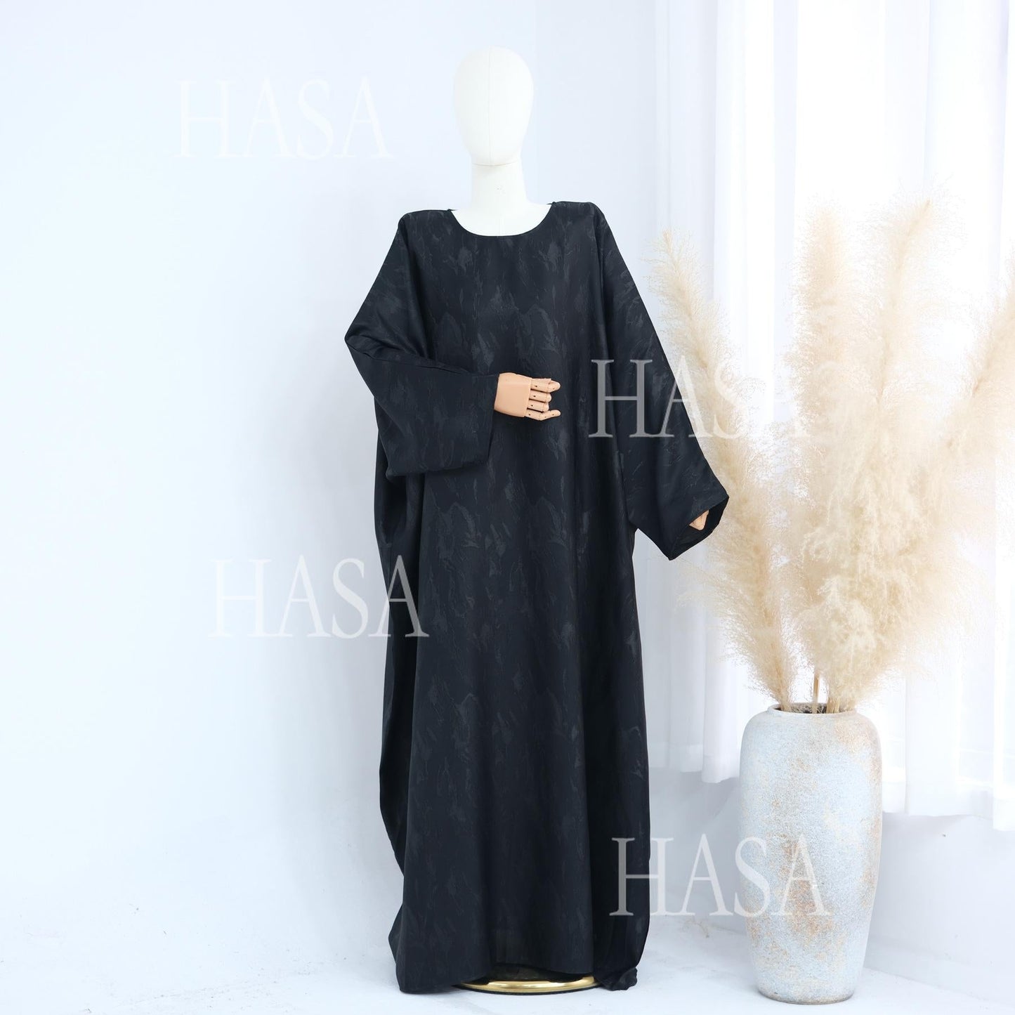 HA5872 Three-dimensional Jacquard Two-piece Dress-tight Waist + Textured Long Design