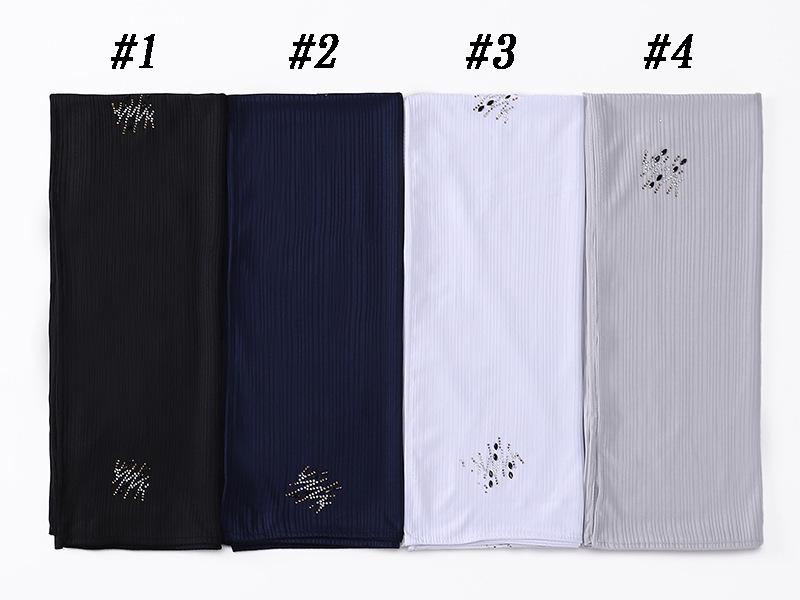 HAYA HA1133 New Striped Hot Drilling Headscarf