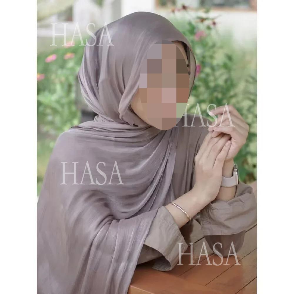 HA6479 A Simple Silk Scarf with A Mellow Color and A Light and Drapey Design
