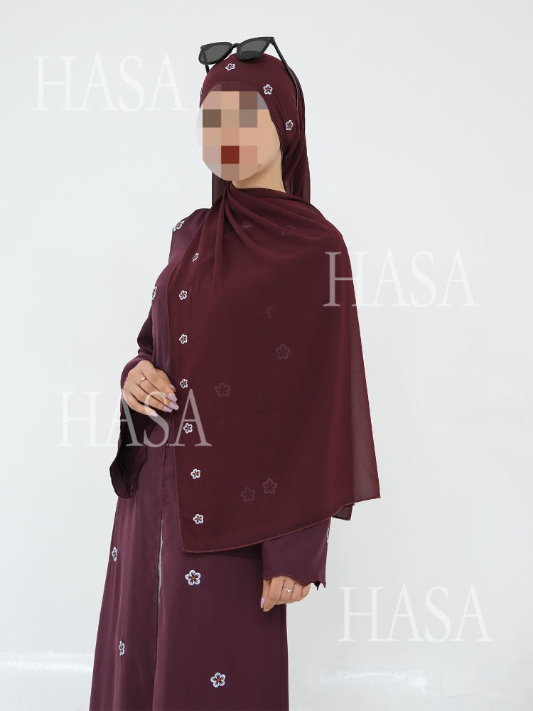 HA6612 All-over Embroidered Cardigan Two-piece Set