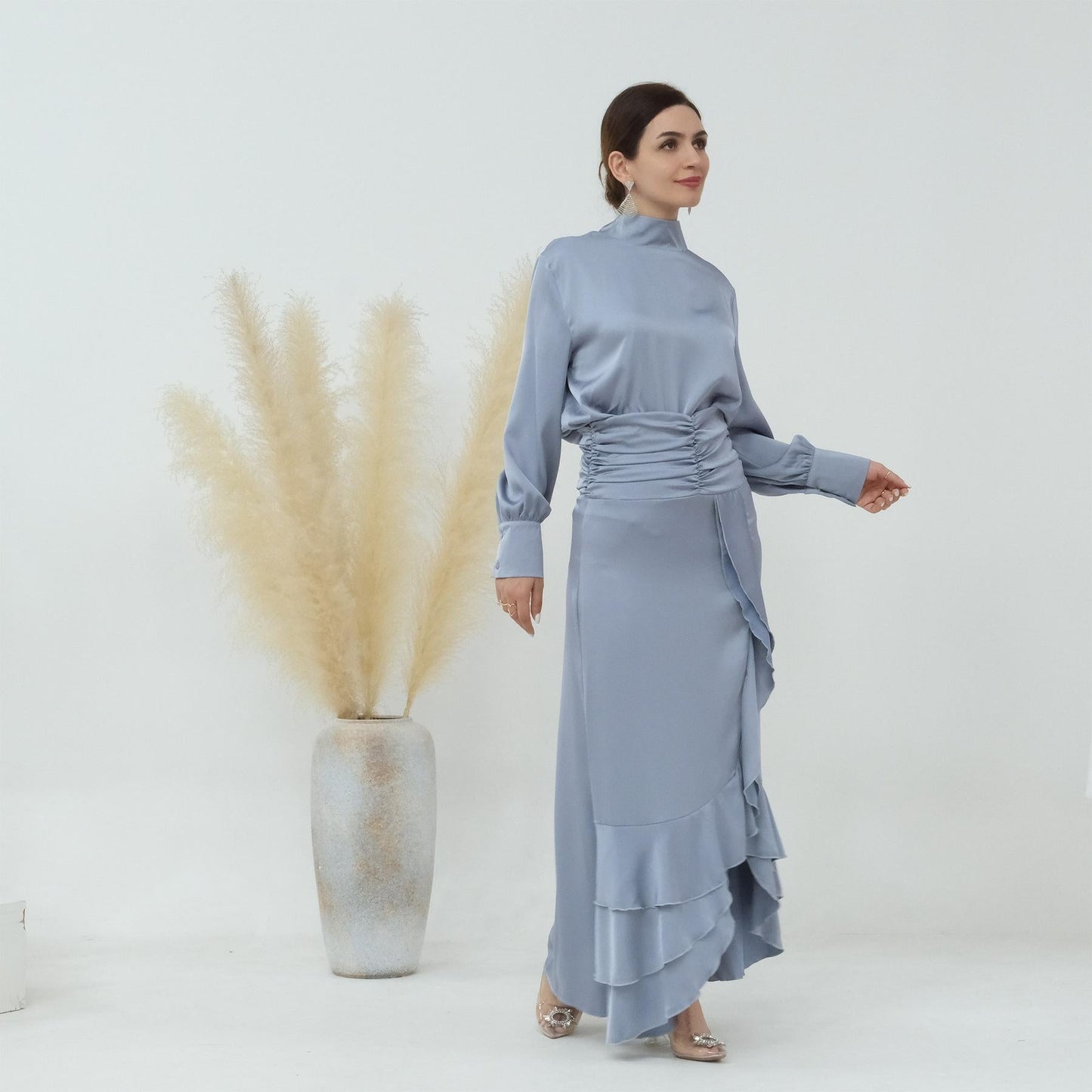 HAYA HAYA0718 Solid Colour High Neck Slimming Set