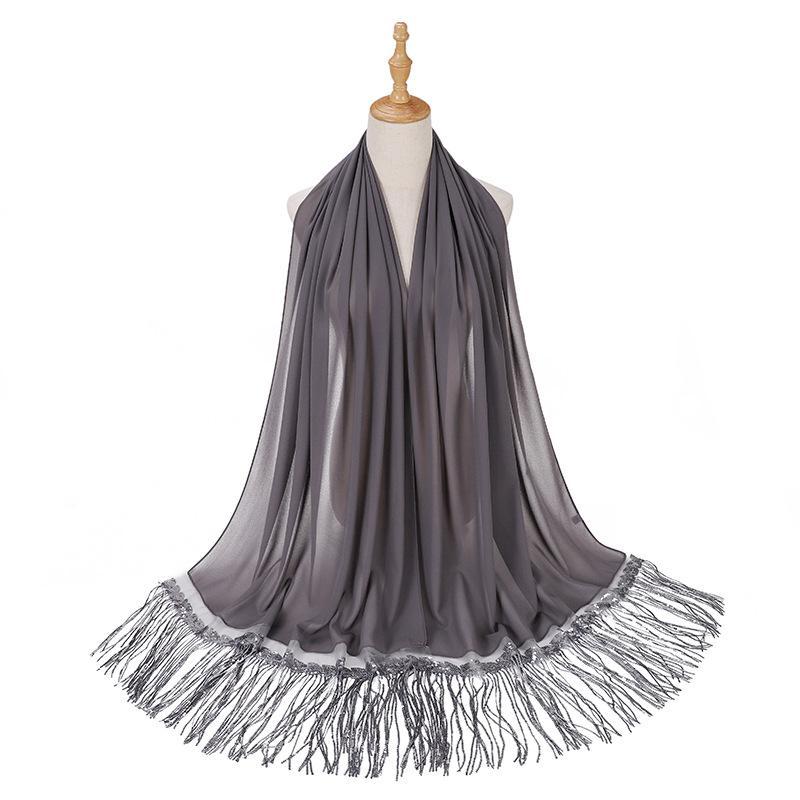 HAYA HA1139 Pearl Chiffon Scarf