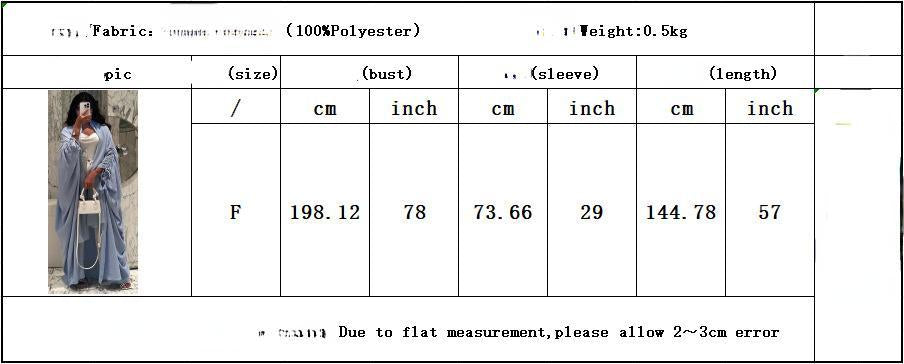 HAYA HAYA0515 Muslim Solid Bat Sleeves Casual Cardigan