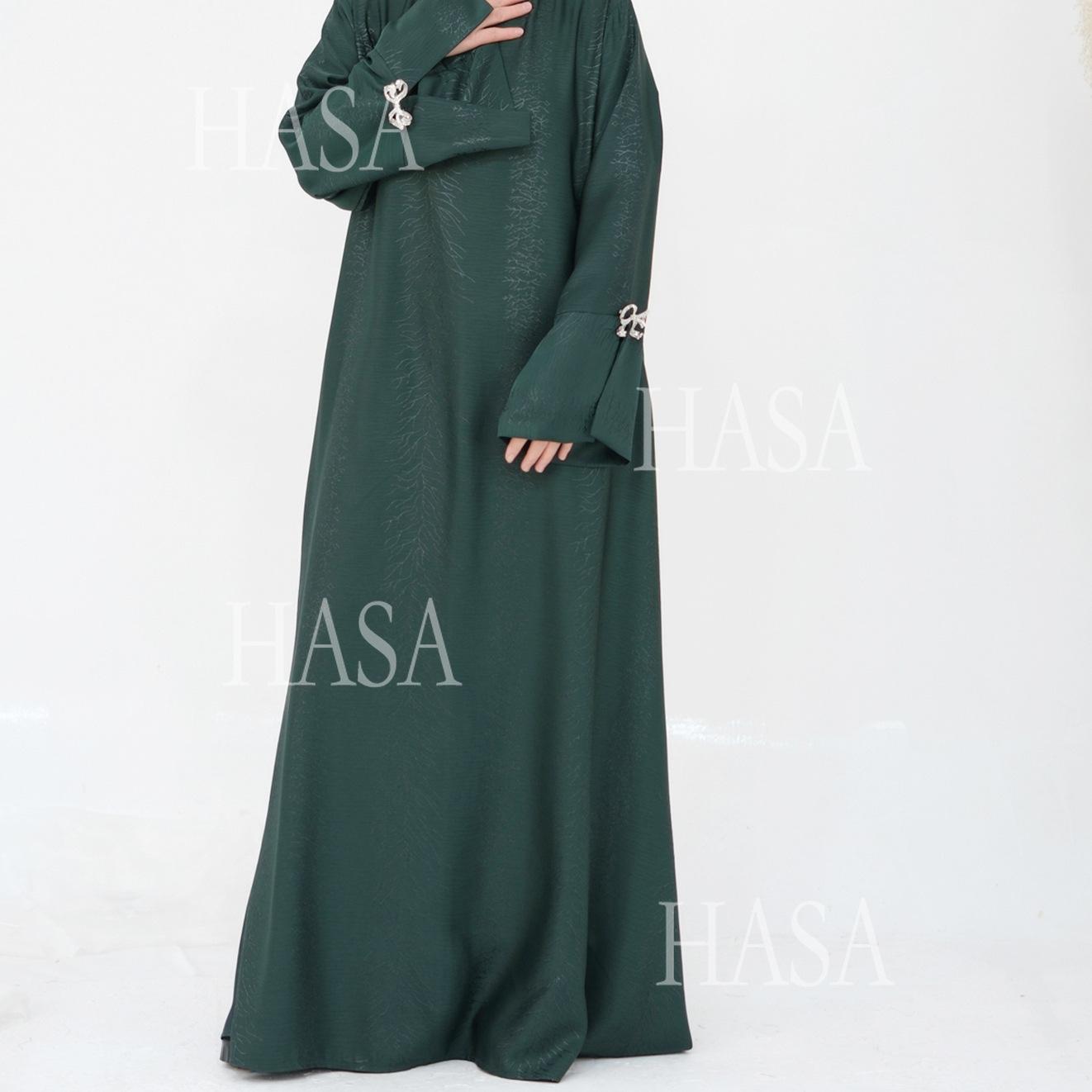HA5867 Bow-knot Cuff Long Skirt | Elegant and Radiant