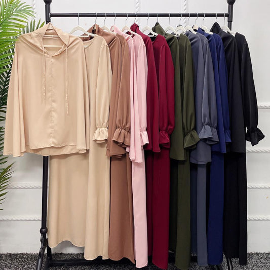 HAYA HAYA1082 Solid Color Elegant Two-piece Suit