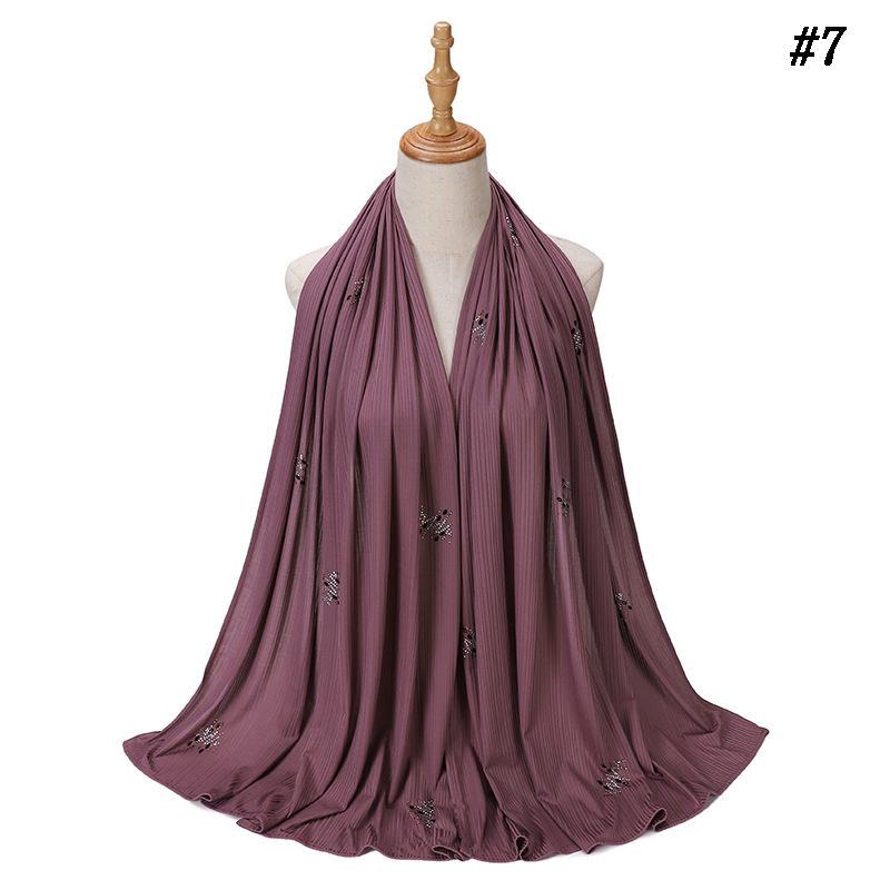 HAYA HA1133 New Striped Hot Drilling Headscarf