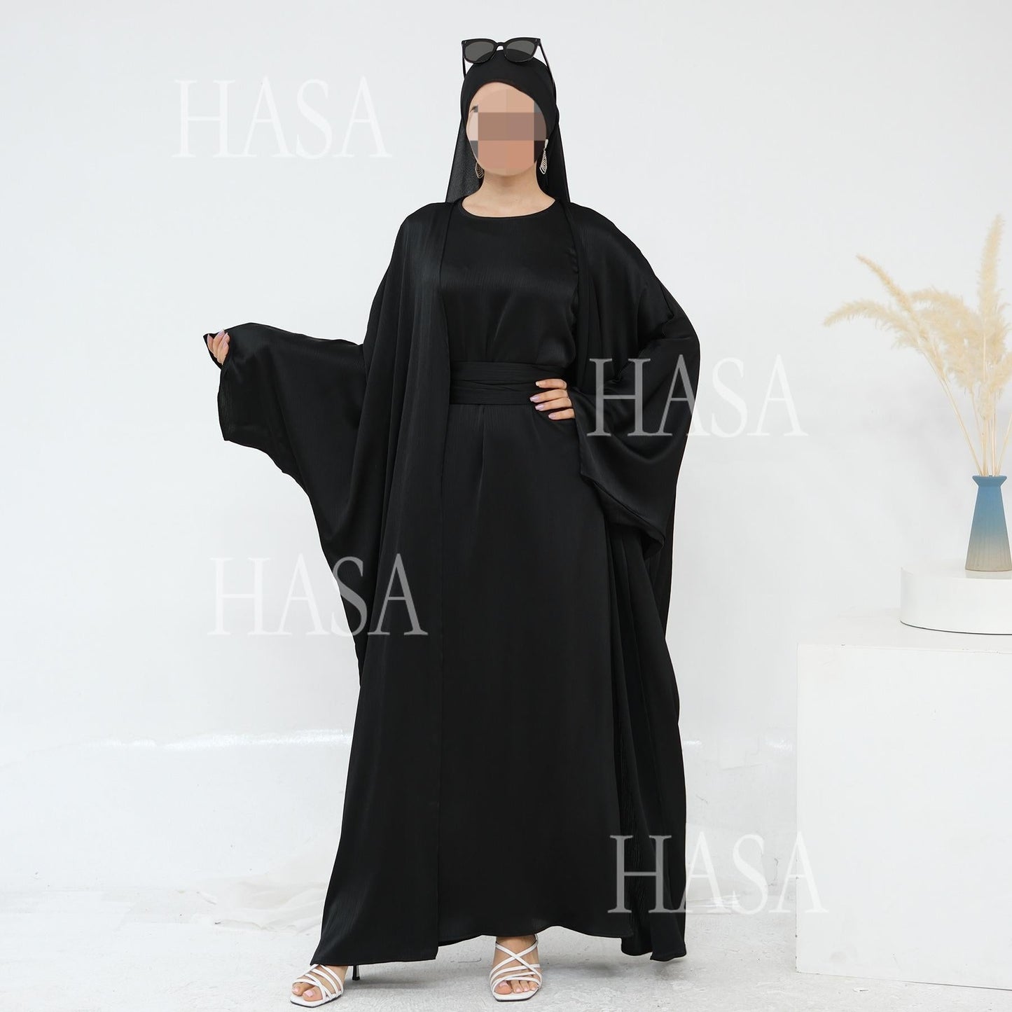 HA6575 Elegant Two-piece Cardigan Robe Set